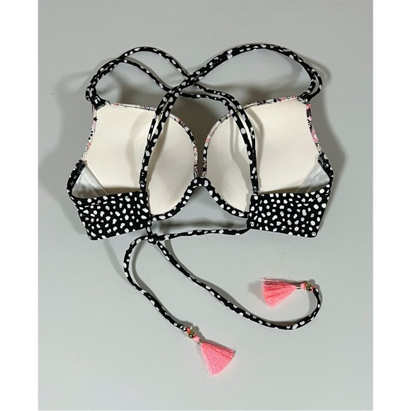 Victoria’s Secret ‘The Gorgeous’ Paisley Polka Dot Push-Up Bikini Top 34C 🌸✨ - Picture 4 of 6